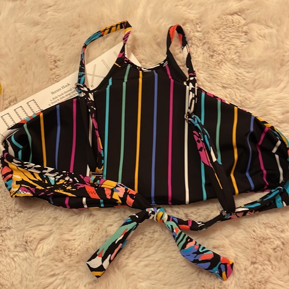 Vera Bradley Reversible Swimwear Swim Halter Top Medium (8-10) - Picture 3 of 9